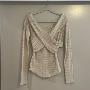 Free People off the shoulder wrap blouse